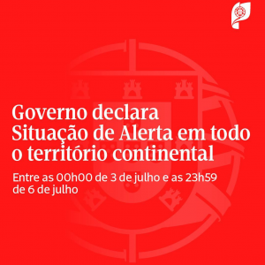 alerta governo território continental.verb