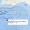 Sismo de magnitude 4.5 (Richter)  120 km a Sul-Sudoeste de Faro