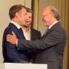 Presidente Emanuel Macron recebeu Imprensa internacional com Gianni Merlo (AIPS) a liderar